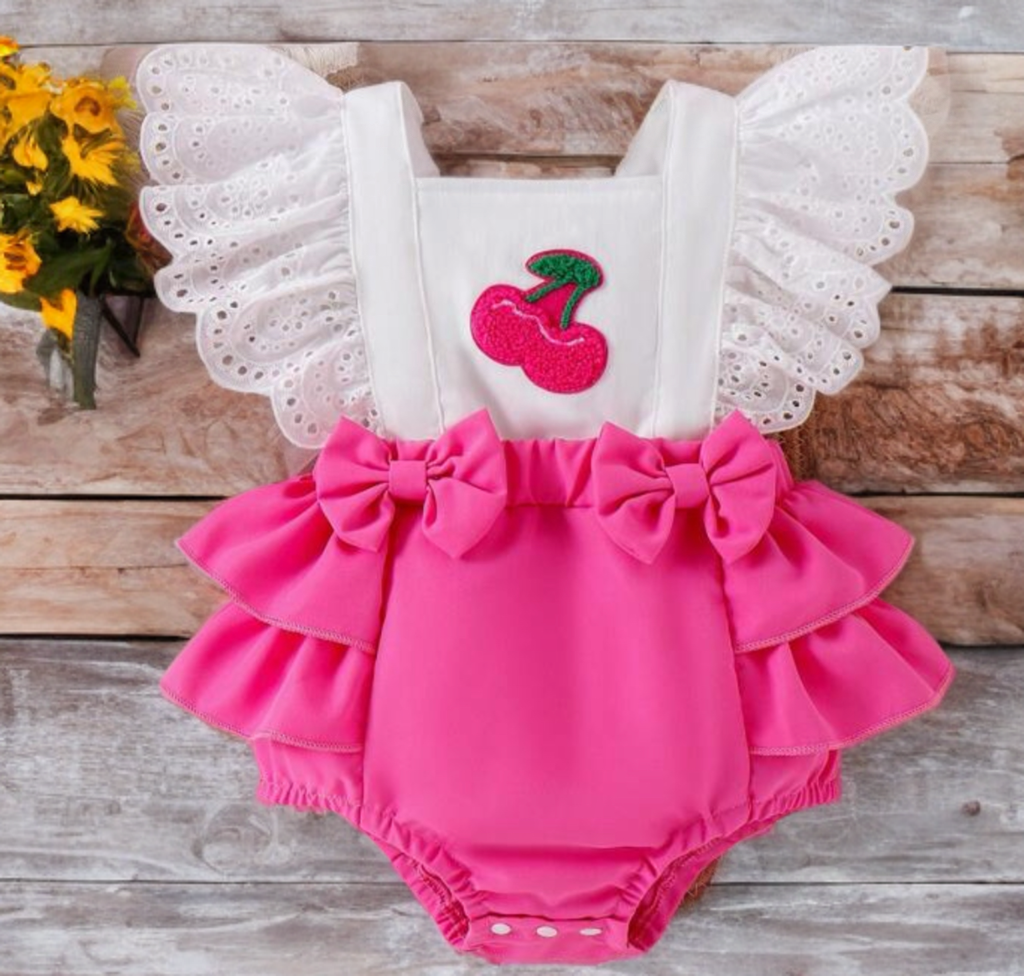 Pink Cherry Romper