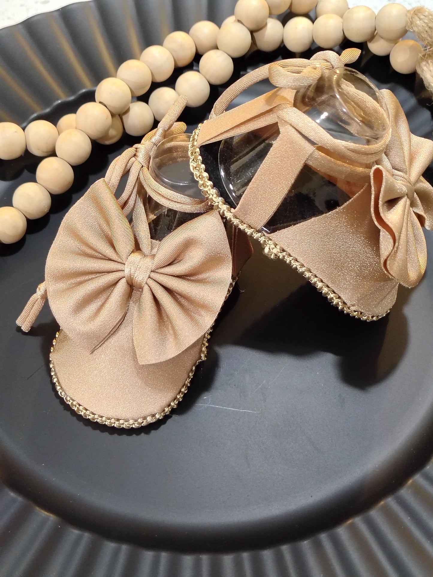 Golden Bow Booties