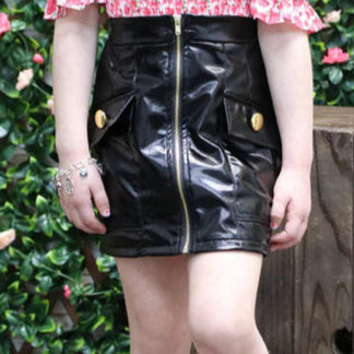 Faux Leather Skirt