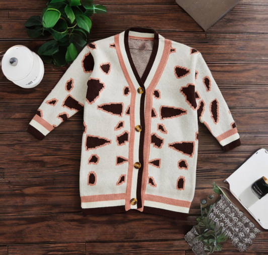 Spotted Printed Cardigan