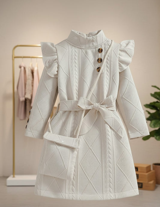 Cozy Elegance Knit Dress - Winter Cream Edition