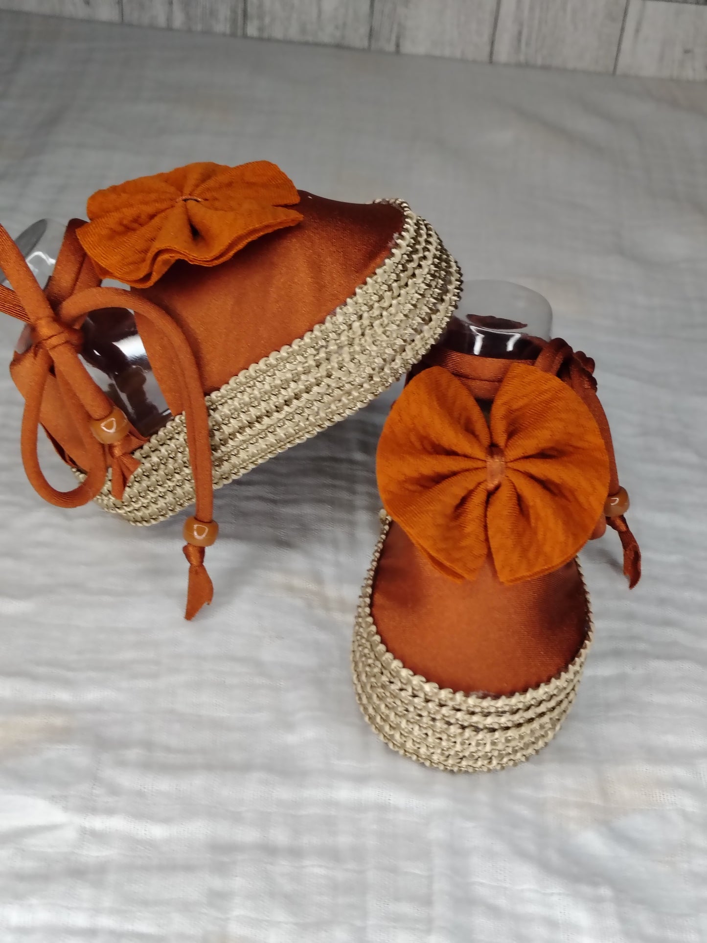 Pumpkin Spice Platform Booties