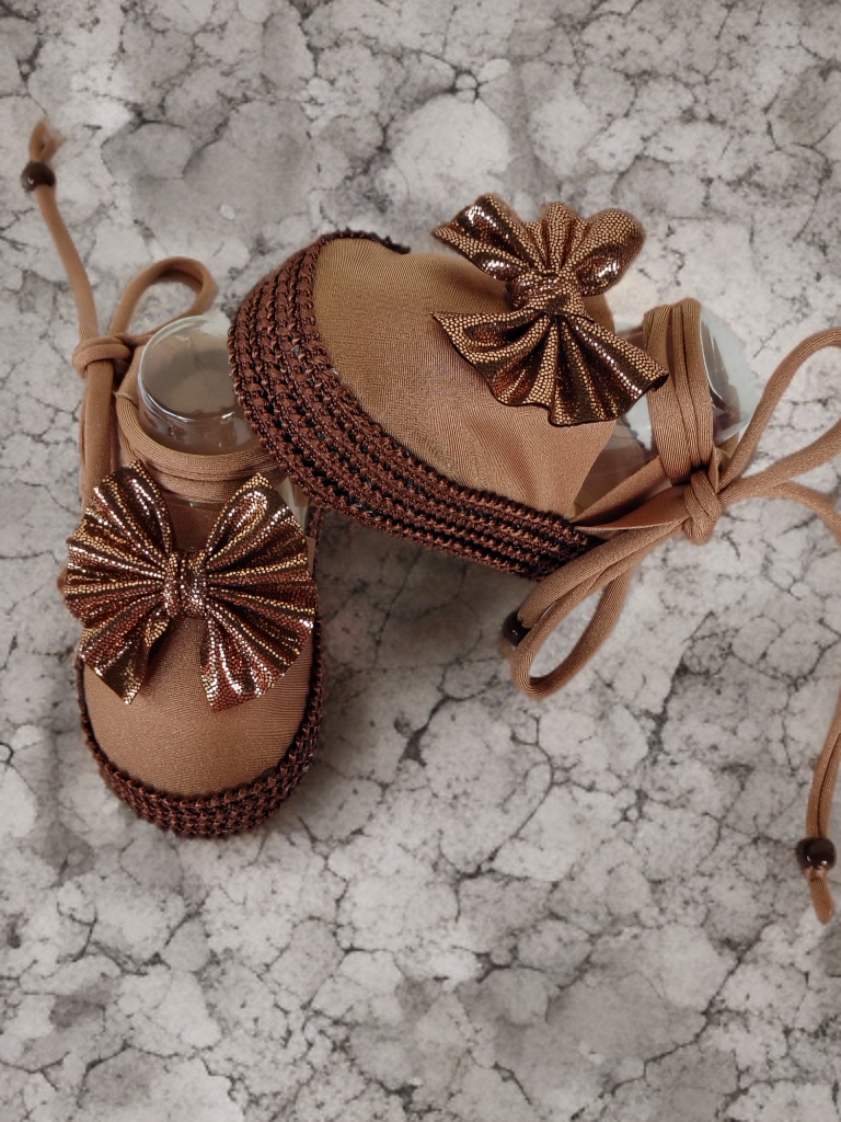 Bronze Bow Booties