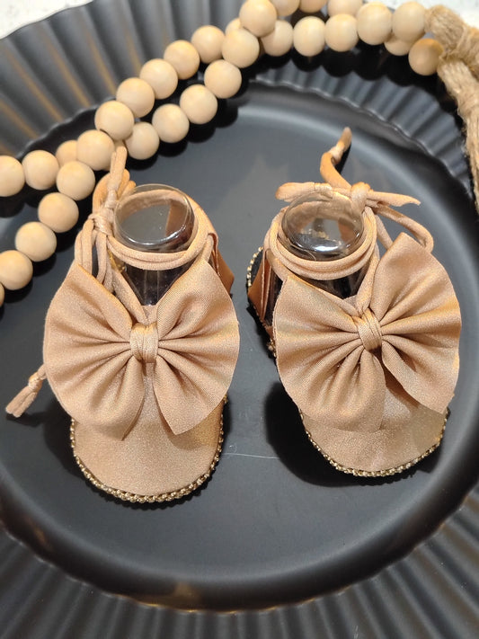 Golden Bow Booties