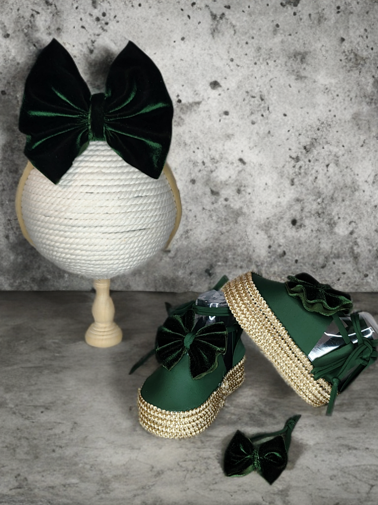 Forest Bow Booties