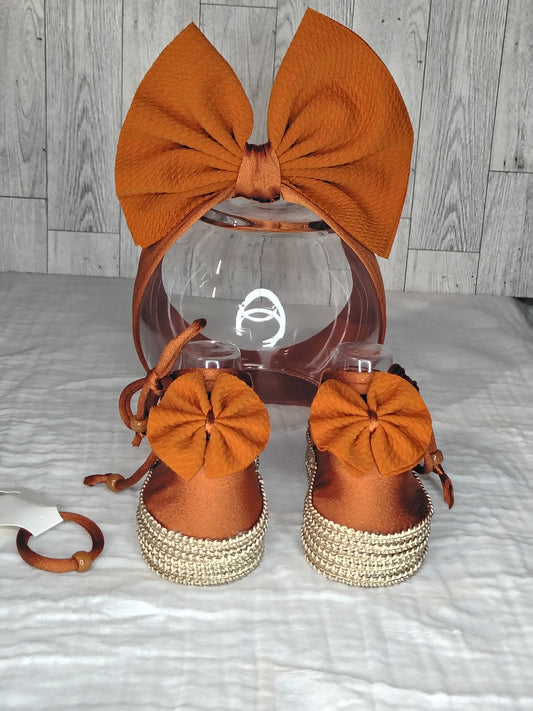 Pumpkin Spice Platform Booties